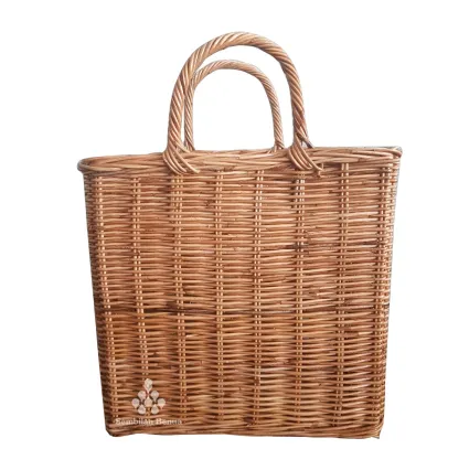 Sierra Tote Rattan Basket with Handle 1