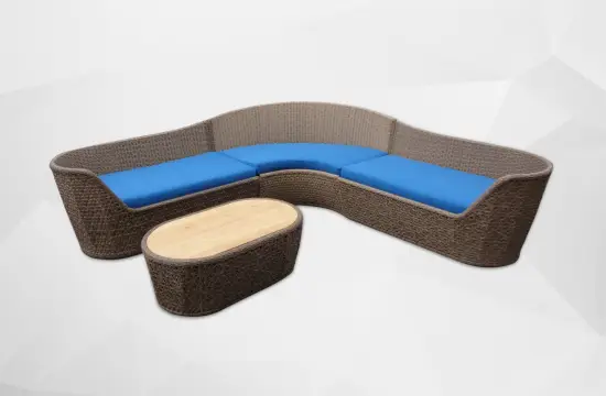 SOFA Sofa Long Banana Minimalis Rotan Sintetis 1 3