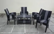 Kursi Hawai Dining Set Rotan Sintetis