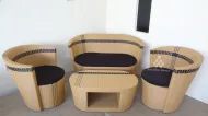 Sofa Set Andreas Synthetic Rattan