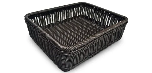 Rengtangular Synthetic Rattan Basket 1