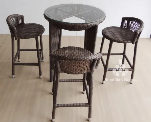 Eta Stool A Synthetic Rattan Dining Chair 1