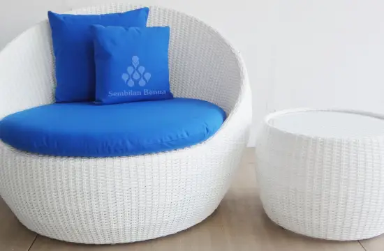 DAYBED / SUNBED White Sun Sofa Daybed dan Table  1 dsc08305