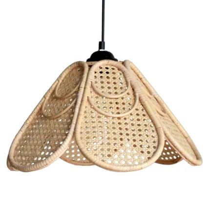 Flower Hanging Rattan Lamp 1