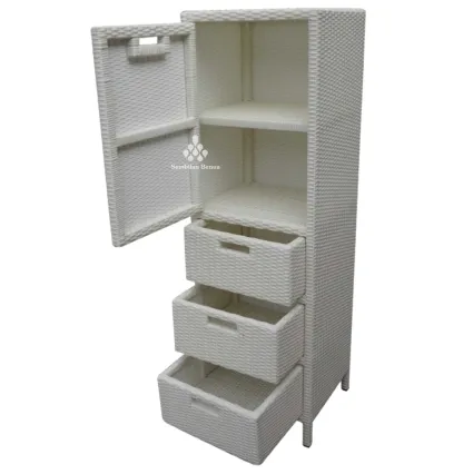 Cabinet Synthetic Rattan with Three Drawers 2