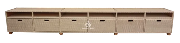 TV Cabinet Synthetic Rattan 2
