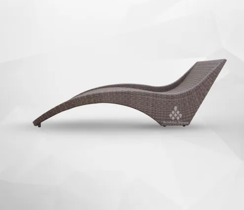 Karima Synthetic Rattan Lounger 3