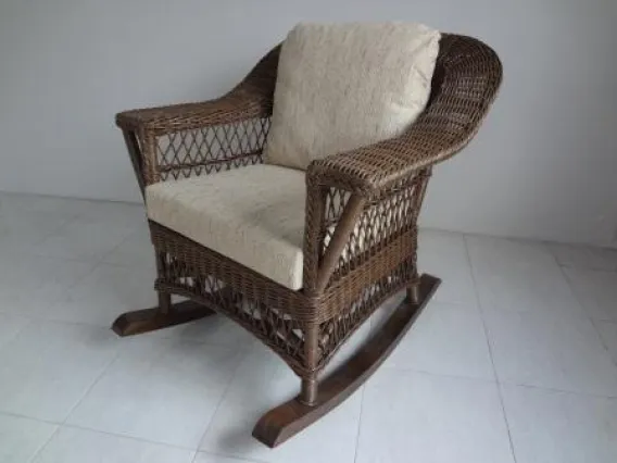 Kiev Rocking Chair Kursi Goyang Rotan Alami 1