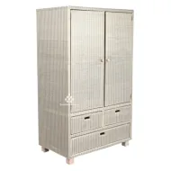 Synthetic Rattan Wardrobe