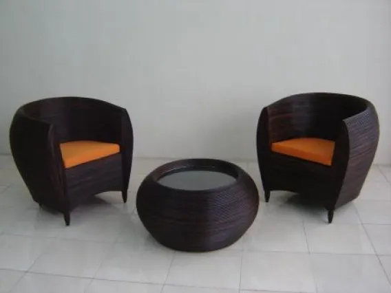 Lido Rattan Armchair With Table 2