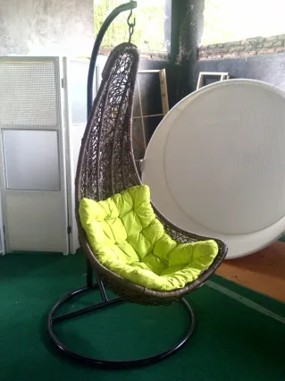 Sabit Hanging Chair Ayunan Rotan Alami 1