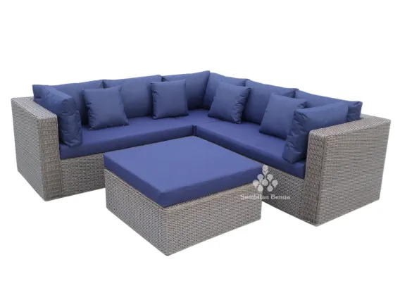 Serena Sofa Sudut Rotan Sintetis 1