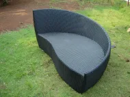 Yin Yang Synthetic Rattan Sunbed